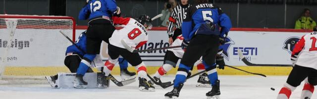 Молодежная сборная Эстонии по хоккею со звездными нарвитянами стартовала на ЧМ с поражения по буллитам от Японии