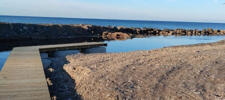 СИЛЛАМЯЭ: Несколько лет назад созданный из валунов мол засыпали землёй