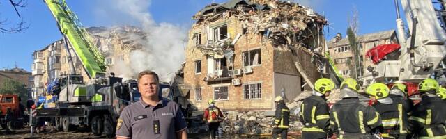 Эстонские спасатели попали под удар дронов в Киеве. „Я видел, как плакали мужики с большими погонами“