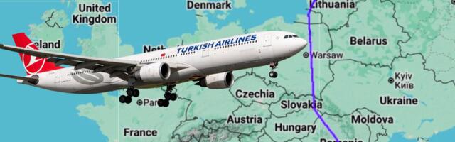 „Стало не по себе“. Следовавший из Таллинна в Стамбул самолет Turkish Airlines пролетел через воздушное пространство РФ