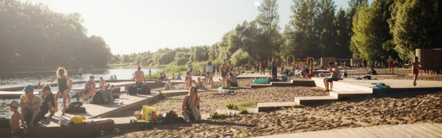 На пляже Эмайыги поднят зелёный флаг