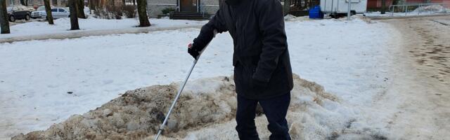 Нарва в разгаре нынешней  зимы:  ледовые ловушки на каждом шагу