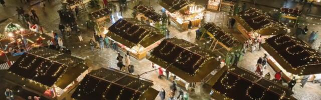 Теплая погода не повлияла на популярность рождественской ярмарки на Ратушной площади Таллинна