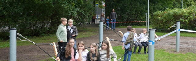 Возле школы Форселиуса в Тарту открыли спортивно-игровую площадку