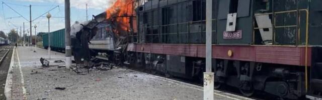 ВИДЕО | Россия ударила дронами по железнодорожному вокзалу в Украине, есть раненые и погибшие