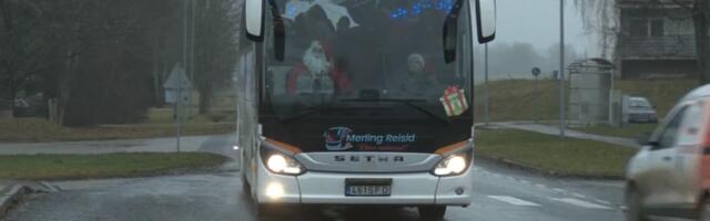 По Вырумаа ездил рождественский автобус