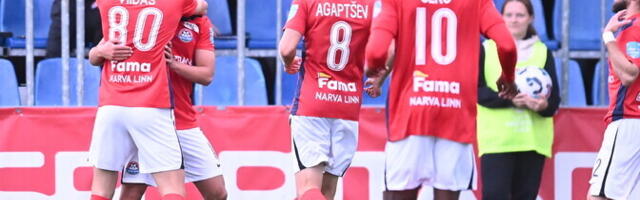 ФОТО: в ЧЭ по футболу нарвский "Транс" дома обыграл "Калев" и поднялся на четвертое место