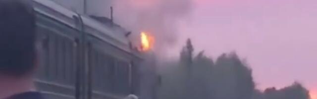 Правда ли, что на этом видео показан поезд, загоревшийся в результате падения дрона в Латвии 7 мая?
