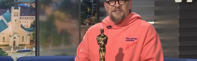 ВИДЕО: "Оскар" латвийского мультфильма "Поток" привезли в студию ERR