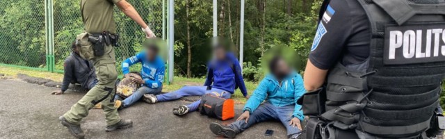 ФОТО и ВИДЕО Delfi | Эстонская полиция помогает Литве в задержании беженцев, литовский министр середчно благодарит Эстонию