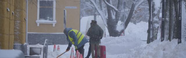 Снежная буря парализовала электросети Эстонии: десятки тысяч без света