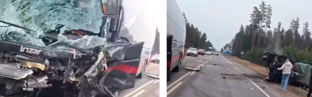 Смертельное ДТП в Ида-Вирумаа: погиб срочник, 14 человек пострадали