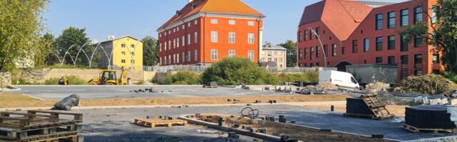 В Нарве строительство парковки ошибочно приняли за расширение Стокгольмской площади